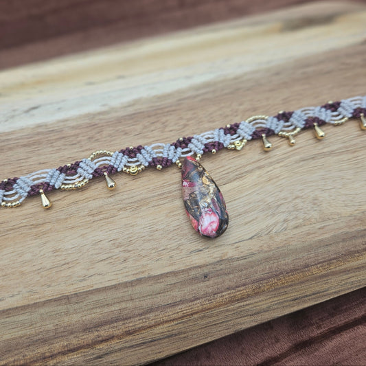 Jaspis | Tropfen | Choker