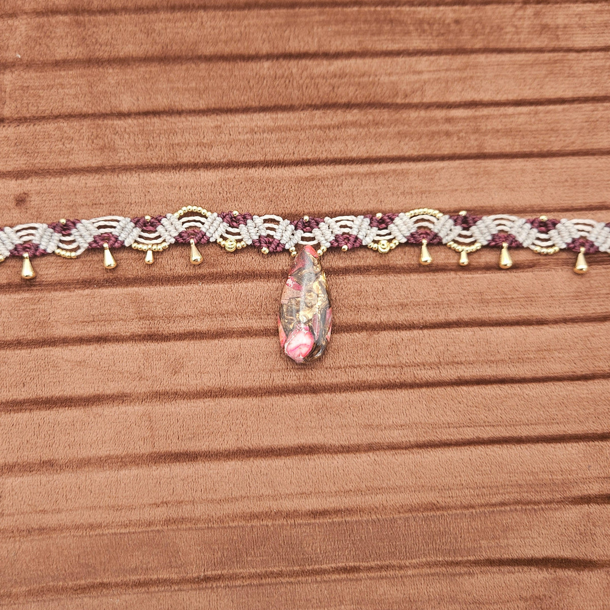 Jaspis | Tropfen | Choker
