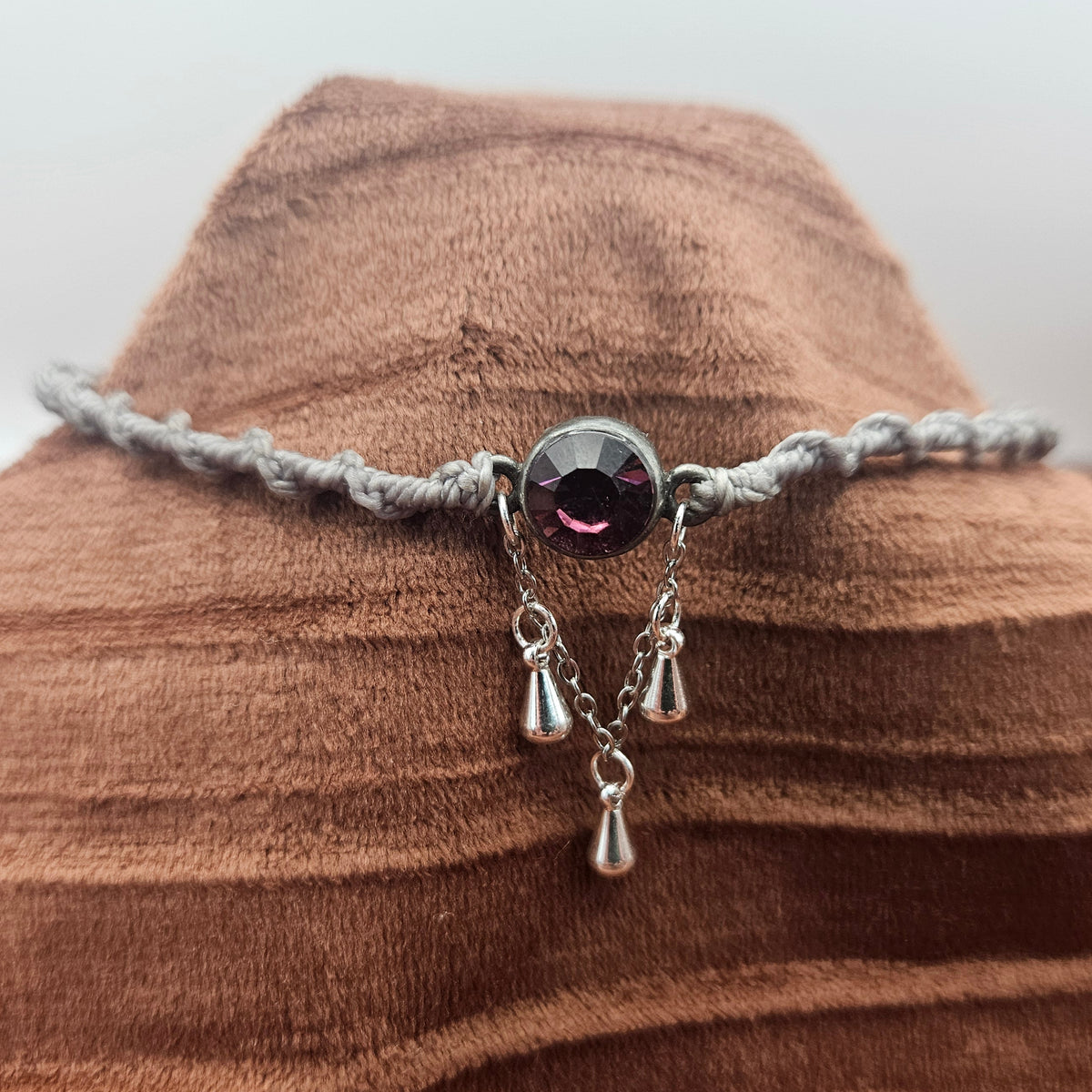 Amethyst | Tropfenkette | Fußkettchen
