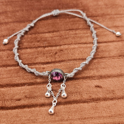 Amethyst | Tropfenkette | Fußkettchen